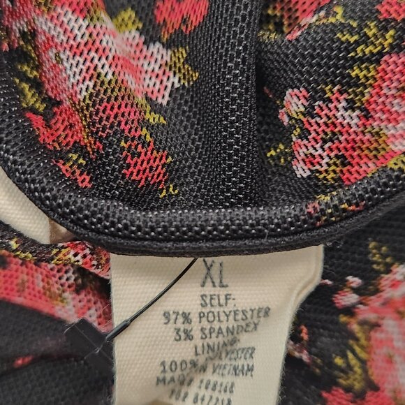 Sky & Sparrow Floral Mesh Mini Dress Juniors XL Black Sleeveless Whimsigoth Y04X - Picture 5 of 7